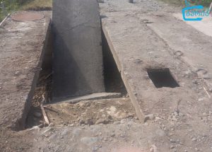 ლანჩხუთში ახალ გაკეთებული ხიდი ჩატყდა და მანქანა ჩავარდა