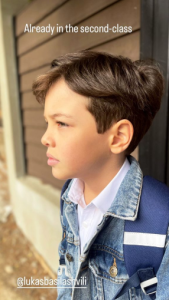 ნეკა დოროყაშვილისა და ნიკოლოზ ბასილაშვილის ვაჟი მეორე კლასში გადავიდა