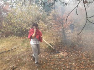 (ფოტოები) როგორ ებრძოდნენ სვანი ქალები მესტიაში გაჩენილ ხანძარს საკუთარი ხელებით