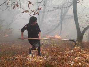 (ფოტოები) როგორ ებრძოდნენ სვანი ქალები მესტიაში გაჩენილ ხანძარს საკუთარი ხელებით