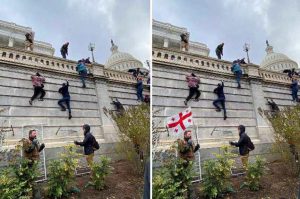 საინტერესო ფაქტი: საიდან გაჩნდა საქართველოს დროშა ვაშინგტონში, კონგრესის შტურმისას