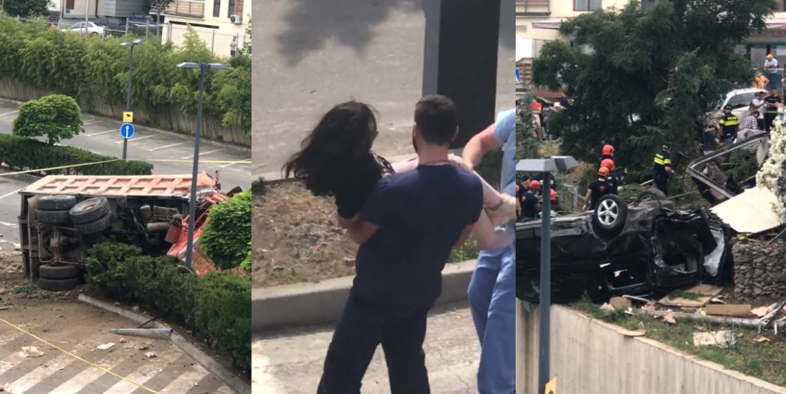 (VIDEO) “ნიუ ჰოსპიტალის” ეზოში სატვირთო მანქანა ჩავარდა – არიან გარდაცვლილები და დაშავებულები