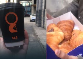 (ვიდეო) ეკატერინე ტიკარაძემ მის სახლთან მდგომ ჟურნალისტებს კრუასანები და ცხელი შოკოლადი გაუგზავნა