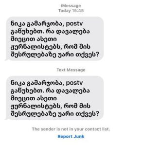 (ფოტო) რა სატელეფონო წერილი მიიღო ნიკა გვარამიამ?!