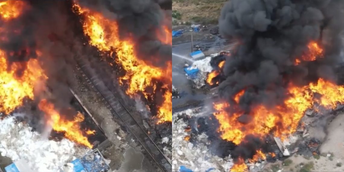 🎥VIDEO: ეკოლოგიური კატასტროფა ამ წუთებში რუსთავში – აზოტის ტერიტორია ცეცხლის ალშია გახვეული