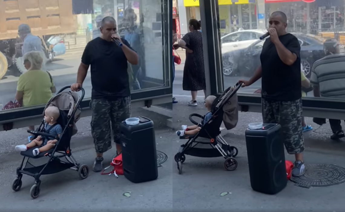 🎥VIDEO: თან ბავშვს უვლის და პატიოსანი შრომით ოჯახს არჩენს – ემოციური კადრები ქუჩიდან