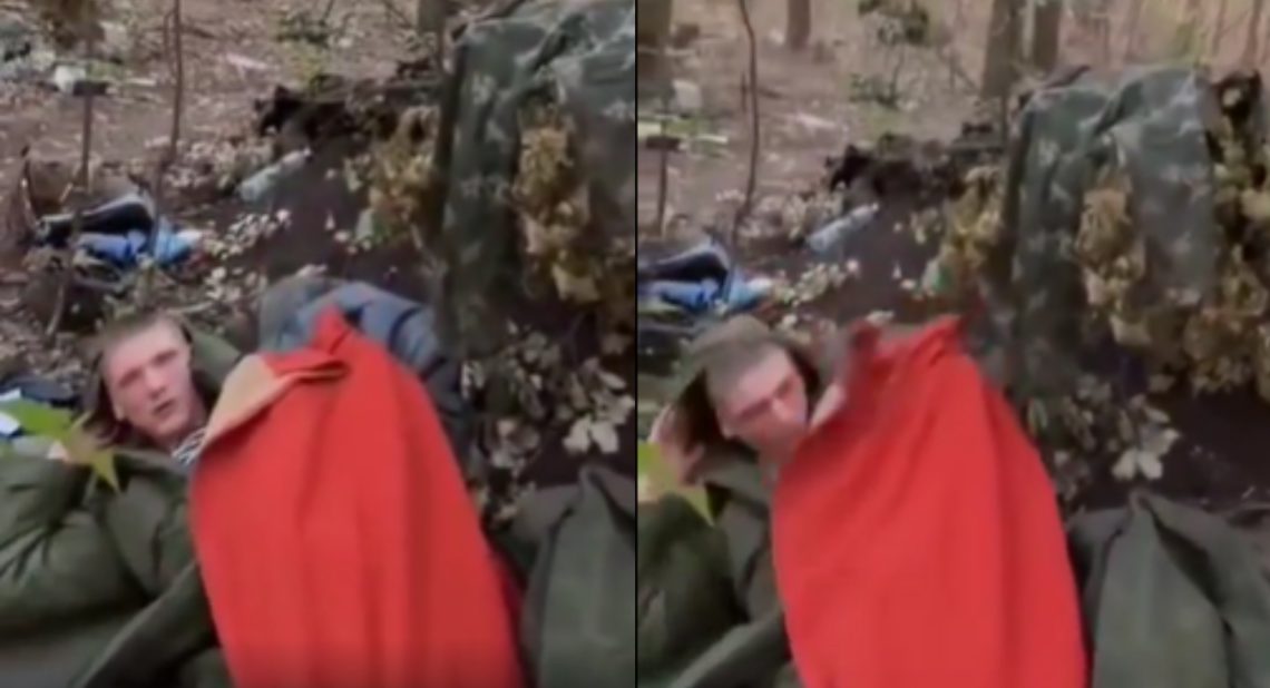 🎥VIDEO: რუს ჯარისკაცს ტყეში ჩაეძინა და ტყვედ ჩავარდა