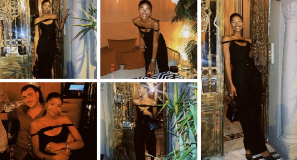 მარიამ სანოგო ავთანდილის კაბით სტაბმოლში პოზირებს – ნახეთ მოდელის დახვეწილი ფოტოები