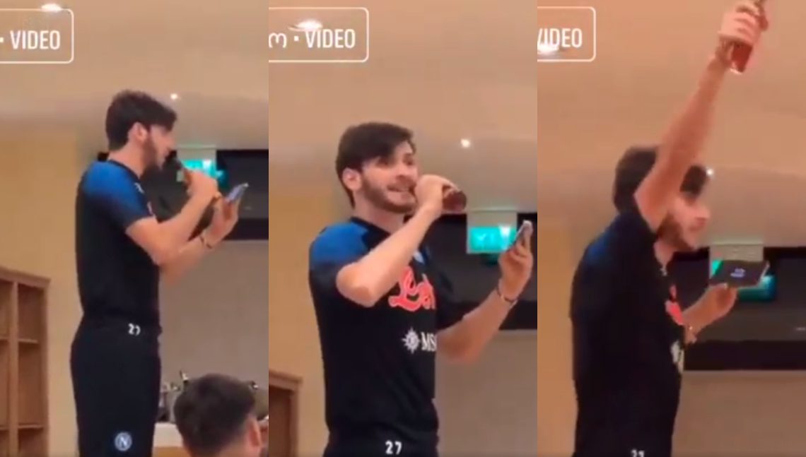 🎥ვიდეო: როგორ აამღერეს ხვიჩა კვარაცხელია მატჩის შემდგომ