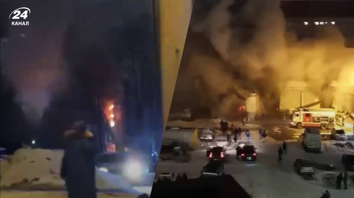 VIDEO: სანქტ-პეტერბურგში ბიზნესცენტრი იწვის