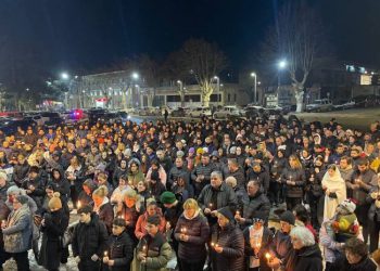 საგარეჯოში თავდასხმისას დაღუპულების სულის მოსახსენიებელი პანაშვიდი მიმდინარეობს