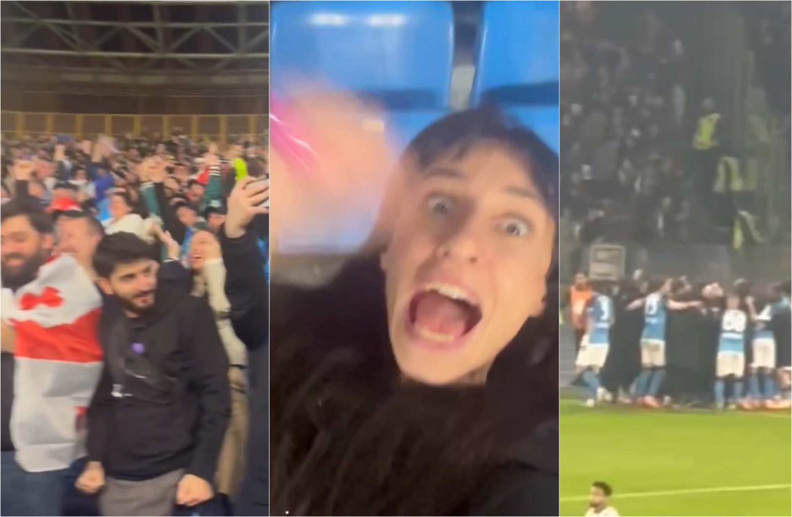 🎥 რა ხდებოდა სტადიონზე კვარას გოლის შემდეგ – ემოციურ კადრებს  რუსკა მაყაშვილი გვიზიარებს