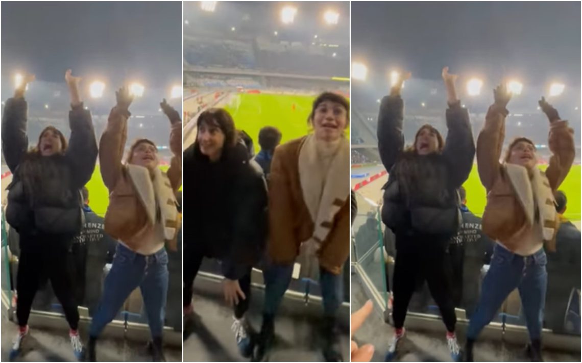 🎥” ხალხო წავიდაა”- რუსკა მაყაშვილი და ვიკა კალანდია კვარას მატჩზე, ტალღებს აორგანიზებდნენ