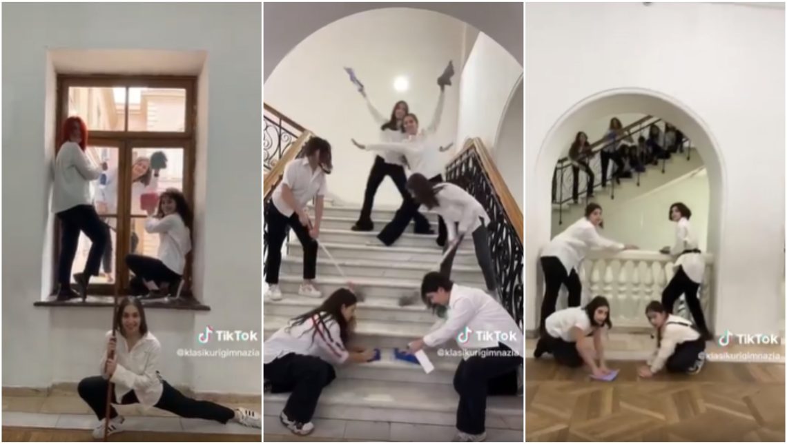 VIDEO: თბილისის პირველი კლასიკური გიმნაზიის დირექტორი სახალისო ვიდეოს ავრცელებს