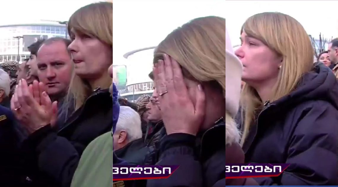 🎥: სანდრა რულოვსის ცრემლები ბუბა კიკაბიძის უკანასკნელ გზაზე – ემოციური კადრები