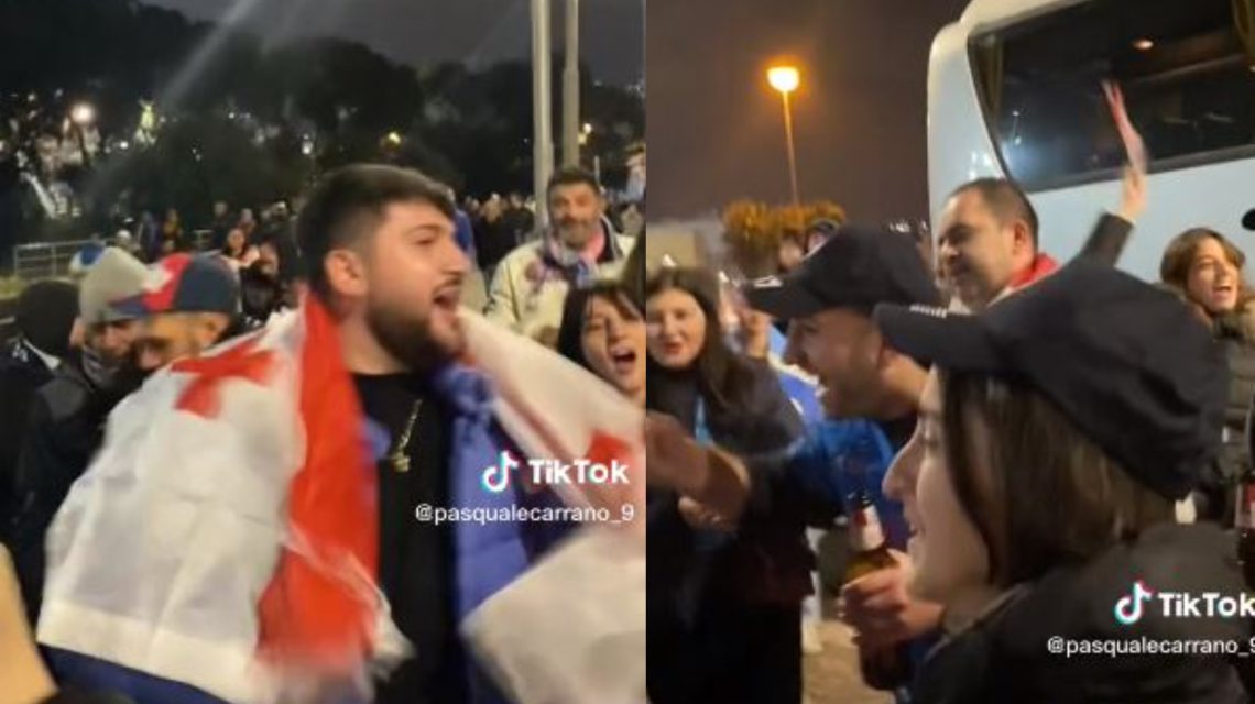 🎥 ვიდეო: „2008 წელს ომში მქონდა ეს დროშა, ვერ მივცემ“ – კვარას გულშემატკივარს იტალიაში ქართული დროშა აჩუქეს