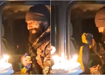 🎥ვიდეო: ფრონტის ხაზზე ქართველ ჯარისკაცს დაბადების დღე მიულოცეს