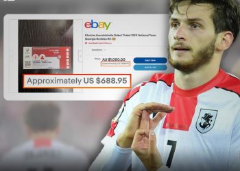 ხვიჩა კვარაცხელიას 2019 წლის სადებიუტო მატჩის ბილეთი ebay-ზე $688,95-ად იყიდება