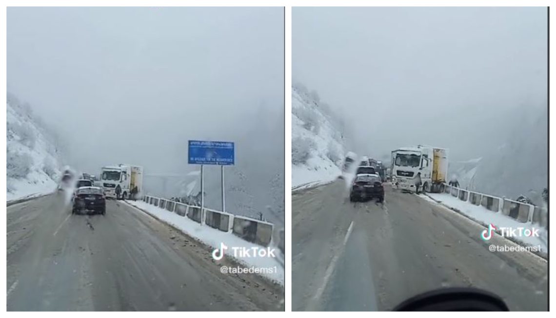 🎥 VIDEO: საზარელი კადრები რიკოთიდან: ტრაილერი კლდიდან გადაეკიდა – რა ხდება ამ წუთებში ავტომაგისტრალზე