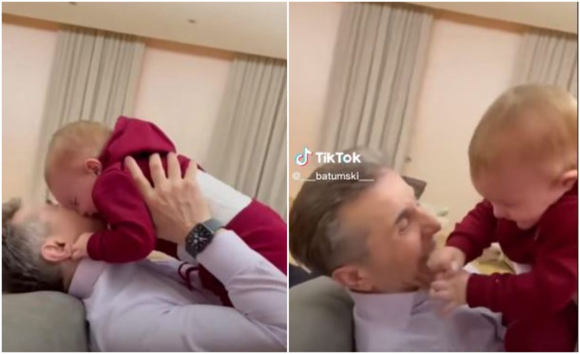 🎥 VIDEO: ნახეთ, როგორ ეთამაშება ბიძინა ივანიშვილი პატარა ბერუკას