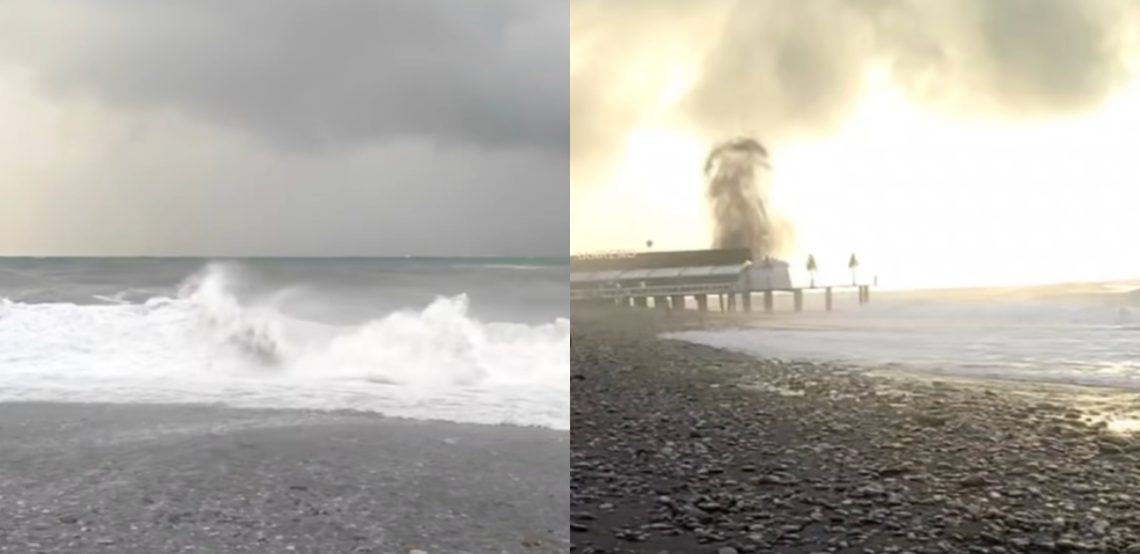 🎥ნახეთ კადრები, როგორ გამორიყა ნაღმი ზღვამ ბათუმში და აფეთქდა