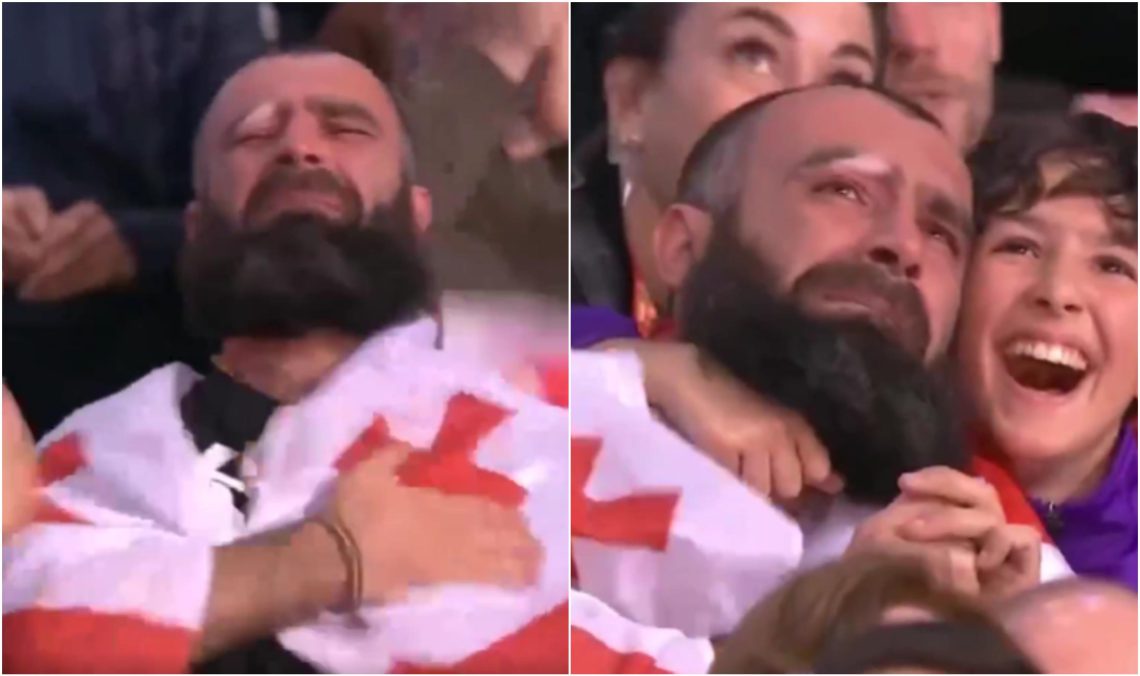 🎥 ქართველი ემიგრანტი საქართველოს ჰიმნზე ატირდა – ემოციური კადრები პარიზიდან
