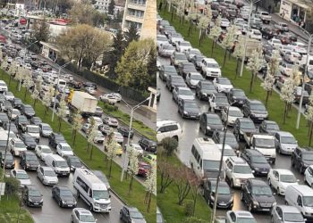 თბილისი პრაქტიკულად პარალიზებულია – ამ წუთებში დედაქალაქში კილომეტრიანი საცობებია