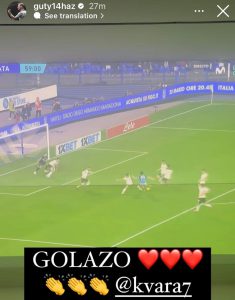 "როცა 8 რობოკოპი მოგსდევს და შენ მიზანს მაინც აღწევ"- რა გამოხმაურებები მოჰყვა კვარას გოლს