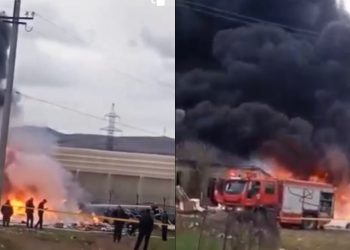 🎥VIDEO: ძლიერი ხანძარი გლდანში – ცეცხლი საბურავების დაწვის შედეგად გავრცელდა