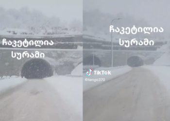 VIDEO: მეწყერთან ერთად დიდთოვლობა – რა კადრები ვრცელდება ამ წუთებში გადაკეტილი რიკოთიდან