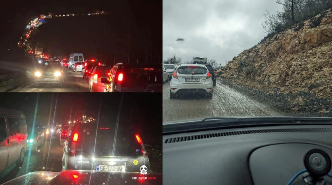 ჭიათურა-საჩხერის გზაზე სრული კოლაფსია – რიკოთის ჩაკეტვის გამო ალტერნატიული გზა პარალიზებულია