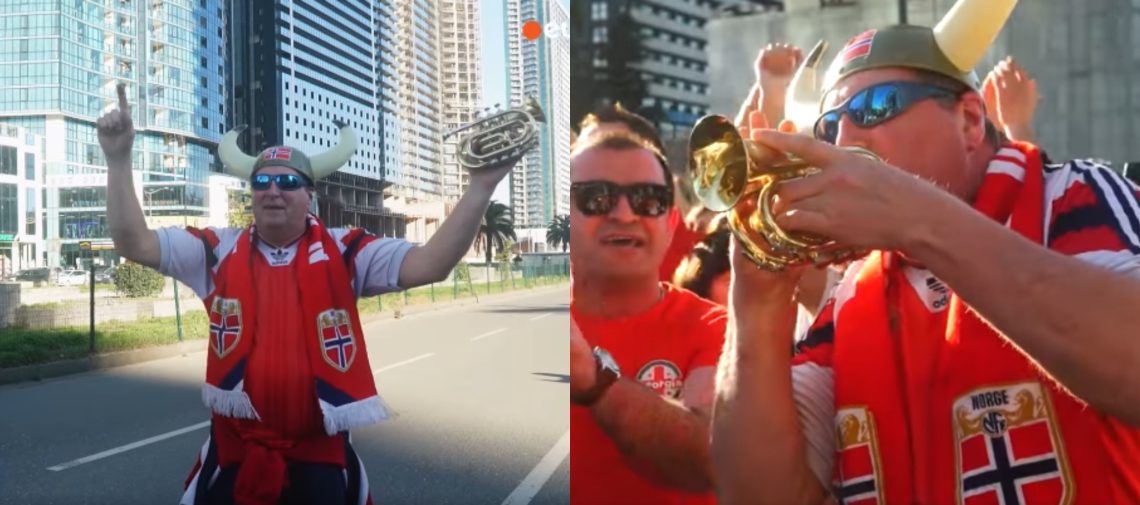 🎥ნორვეგიელი ქომაგი საქართველოს ნაკრების გულშემატკივართა მსვლელობას შეუერთდა