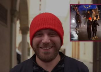 🎥 VIDEO: ვინ არის ბიჭი წითელი ქუდით, რომელიც აქციის დაშლისას თავისუფლებისთვის მებრძოლი ქალის გვერდით იდგა