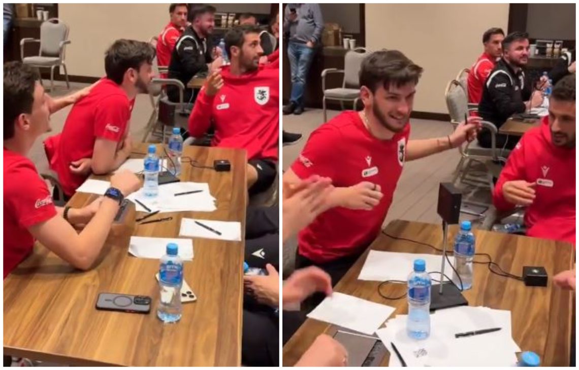 🎥 VIDEO: ჩამჭრელი კითხვა ნაკრების ფეხბურთელებისთვის, რომელსაც ხვიჩა კვარაცხელიამ სწორად უპასუხა