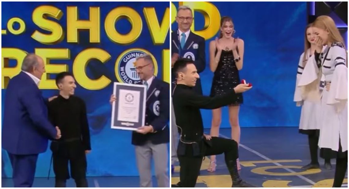 🎥 VIDEO: მილანში ქართველმა მოცეკვავემ გინესის რეკორდი დაამყარა და შეყვარებულს ხელი პირდაპირ სცენაზე სთხოვა – კადრები, რომელმაც იტალია აატირა
