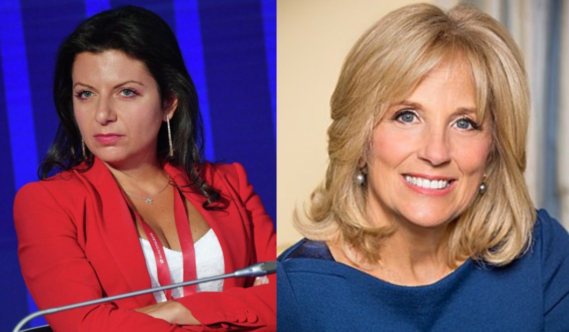 მარგარიტა სიმონიანის მტკიცებით, ჯო ბაიდენის ცოლი მას ისევ ბაძავს