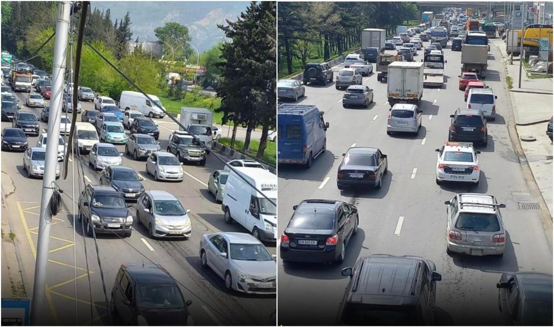 დედაქალაქის ყველა წერტილი პარალიზებულია – რა კადრები ვრცელდება აღმაშენებლის ხეივნიდან