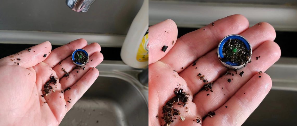 “1 თვის განმავლობაში 3 ჯერ გავწმინდე და სამივეჯერ ონკანის ფილტრი ასე იყო გატენილი ნაგვით”