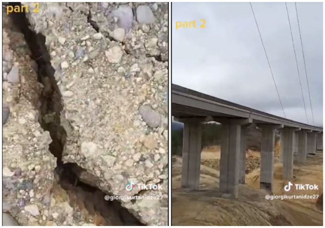 🎥 VIDEO: ხალხო, ნახეთ, ავტობანზე რამხელა ბზარები გაუჩნდა გზას – საგანგაშო კადრები რიკოთიდან