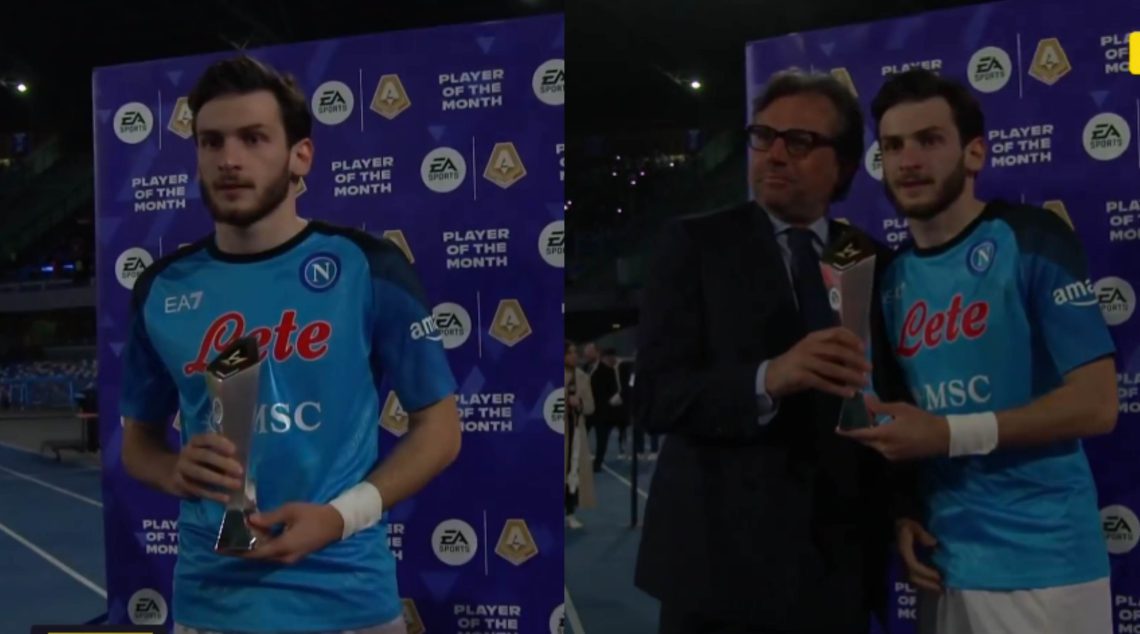 🎥ხვიჩა თვის საუკეთესოდ მესამედ- ნახეთ კადრები, როგორ გადასცეს კვარას ჯილდო