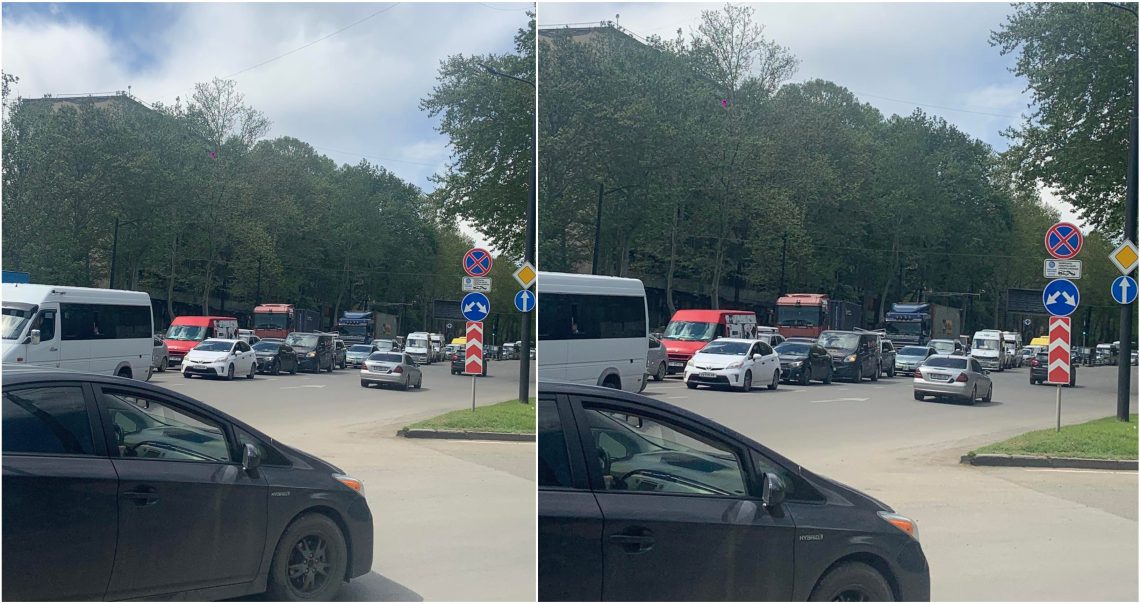 VIDEO: პარალიზებული თბილისი – რა ხდება ამ წუთებში დიდუბის ხიდთან