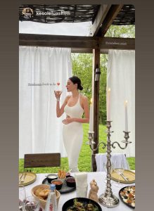 თაკო ნაცვლიშვილის თეთრი კაბა და კადრები წინასაქორწინო წვეულებიდან