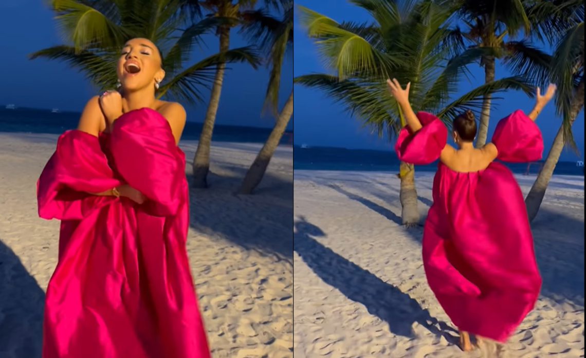 VIDEO: ფრიალა კაბა, ქვიშის სანაპირო და პალმები – რა ვიდეოს აქვეყნებს ნუცა ბუზალაძე კარიბის ზღვის სანაპიროდან, სადაც კლიპს იღებს