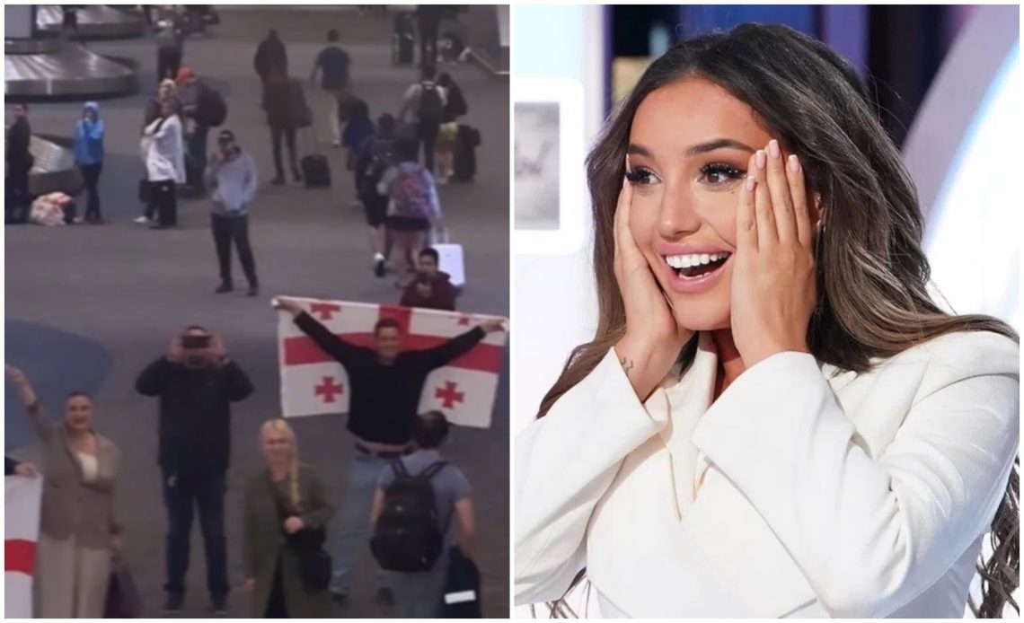 ნუცა ბუზალაძეს ნიუ-იორკში ქართული დროშებით დახვდნენ