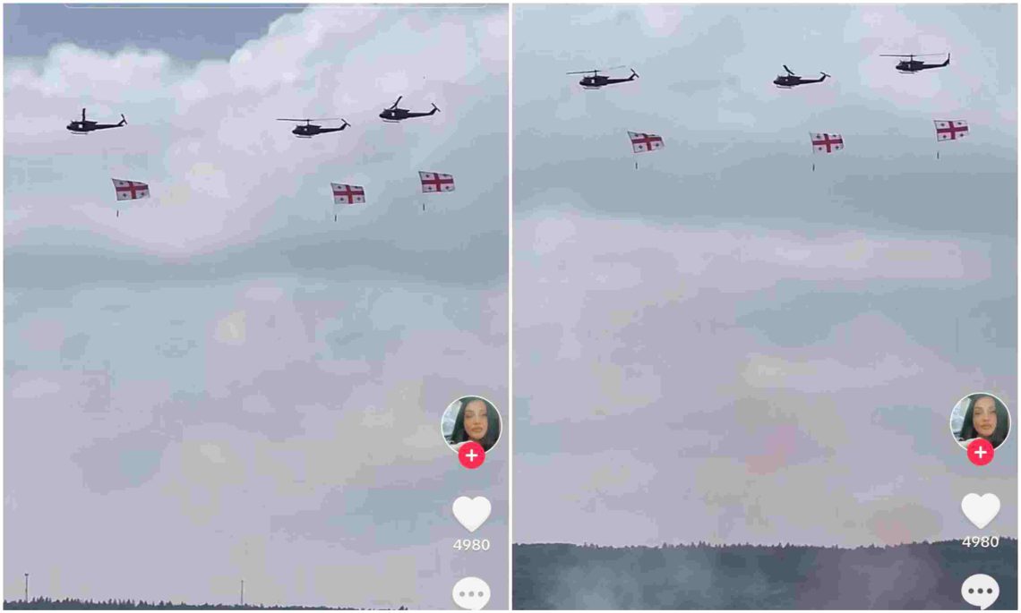 მზადება 26 მაისისთვის – თბილისის ცენტრის მოსახლეობა ულამაზესი სანახაობის მომსწრე გახდა