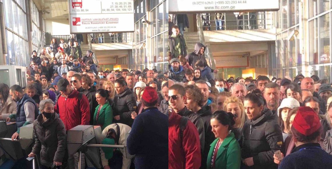 “ამ ნაკადს ვეღარაფერი აკავებს” – ნახეთ, რა ფოტო ვრცელდება მეტრო “დიდუბიდან”