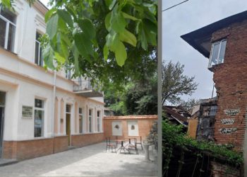 “გაგვიმართლა, რომ უქმეები იყო” – ხაშურის ბიბლიოთეკის კედელი ჩამოინგრა