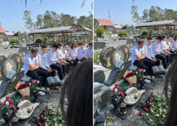 📷 PHOTO: სკოლის მოსწავლეები ბოლო ზარზე მეგობრის საფლავზე მივიდნენ – ემოციური კადრები ქუთაისიდან