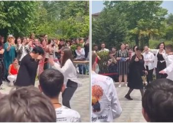 🎥 VIDEO: მასწავლებელმა მოსწავლეებთან ერთად ბედინას რეპზე გააჯაზა – მხიარული ვიდეო ბოლო ზარიდან, რომელმაც ინტერნეტი მოიცვა