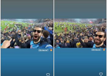 🎥 VIDEO: თამაშის დროს სტადიონიდან გულშემატკივრობდა – ნახეთ თორნიკე შენგელიას ემოციები კვარას გამარჯვების შემდეგ